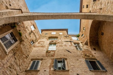 Perugia, Umbria 'da Güzel Baş ve Taş Mimarlık - İtalya