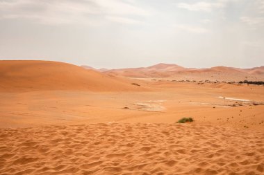 Namibya 'daki Sossusvlei bir çöl harikasıdır. Güneş doğarken ve batarken parlayan dev kırmızı kumulları ve korkunç derecede güzel ölü ağaç vadileri ile ünlüdür..