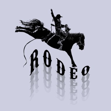 Rodeo kovboyu modası geçmiş tipografi metni efekti desen şablon tasarımı poster, tişört ya da giysi.