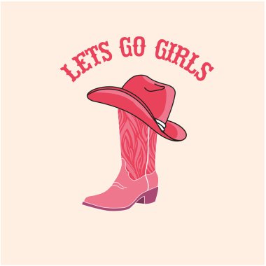 Retro pembe kovboy çizmesi ve 