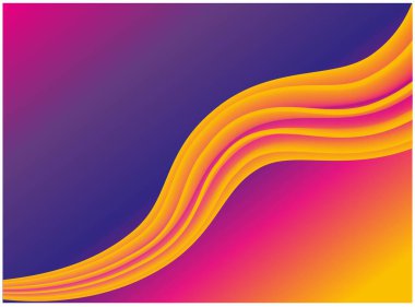 Yumuşak gradyan çizgileri olan soyut kapak şablonları. Grafik tasarımınız için dinamik 3 boyutlu eğri şekilli ve akışkan renklere sahip gelecekçi arkaplanlar. Vektör illüstrasyonu.