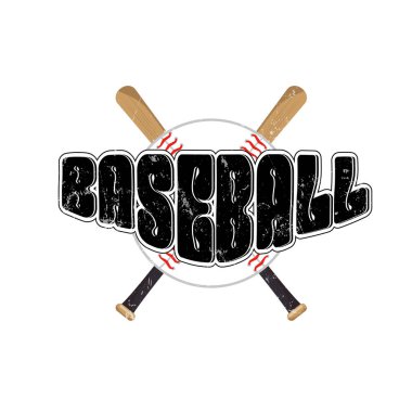Creative vintage t-shirt graphic design, grange print stamp, baseball typography emblem, sports logo, Vector