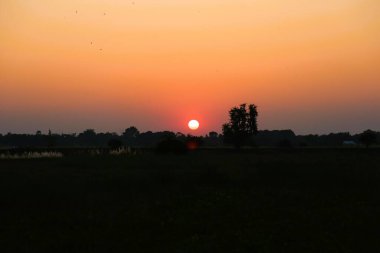 Akşamüstü Bangladeş 'teki Padma Nehri' nde.