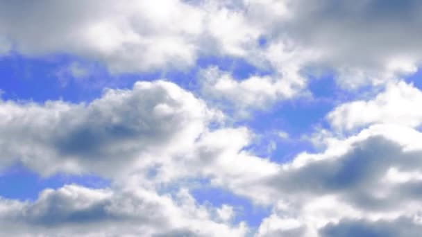 White Clouds Float Blue Sky Beautiful Skies Great Movie Scene — Vídeos de Stock
