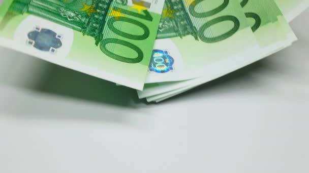 Mani Contano Banconote Euro Mani Maschili Che Contano Una Pila — Video Stock