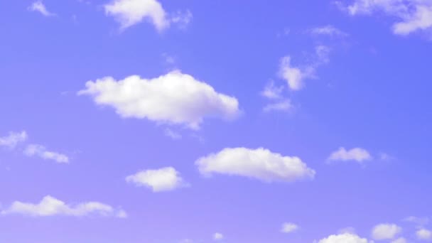 Nuvens Brancas Desaparecem Céu Roxo Belos Céus Grande Cena Filme — Vídeo de Stock