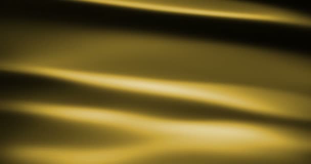 Abstract Beweging Goud Fonkelende Golven Als Materiaal Stromend Gouden Metallic — Stockvideo