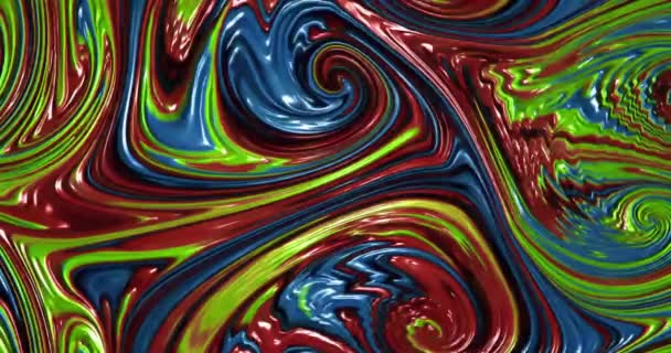 以旋涡为背景的抽象多色移动背景 多色抽象艺术 — 图库视频影像
