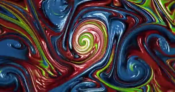 以旋涡为背景的抽象多色运动背景 多元抽象艺术概念 — 图库视频影像