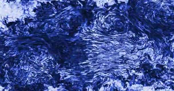 Abstrakcyjne Niebieskie Tło Płyn Wiruje Ruch Optyczny Linii Świetlnej Zakrzywionej — Wideo stockowe