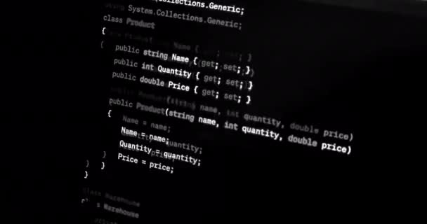 Bilgisayar Teknoloji Siber Güvenlik Hakkında Program Kodlarını Hacker Lar Kaydeder — Stok video