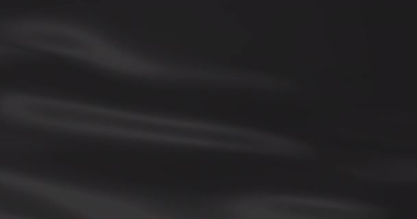 Черный Атласная Ткань Бесшовный Волновой Фон Шелковая Ткань Развевается Ветру — стоковое видео