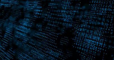 arkaplan, mavi matris dijital parlama noktası, teknoloji siber güvenlik ve iş dünyası