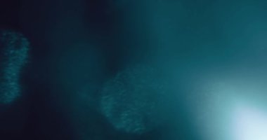 Çok renkli mavi sızıntılar ışıltılı Noel arkaplanı Bokeh ile birlikte yüzüyor, mutlu yıllar.