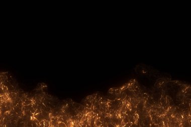 mükemmel alevler siyah arka planda döngü hareket, ısı ve tehlike kavramı