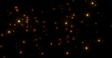 Altın parıldayan noel partikülleri Bokeh ile yüzüyor, altın bayram mutlu yıllar