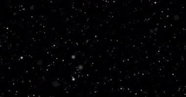 Noel kar taneleri tepeden yağıyor, kış tatili etkinliği siyah arka planda, tatil kavramı