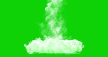 duman uzayda yüzüyor kroma tuşuna karşı yeşil ekran