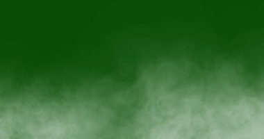 duman uzayda yüzüyor kroma tuşuna karşı yeşil ekran