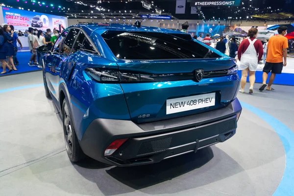 2023年4月1日 Peugeot 408 Phev Pure Hybrid Electric Car Vehicle 在曼谷国际车展2023上展出 — 图库照片