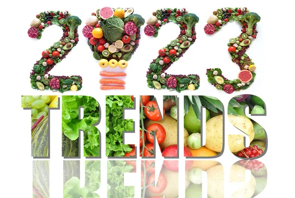 2023 Trender Frukt Och Grönsaker Inklusive Lampikon — Stockfoto
