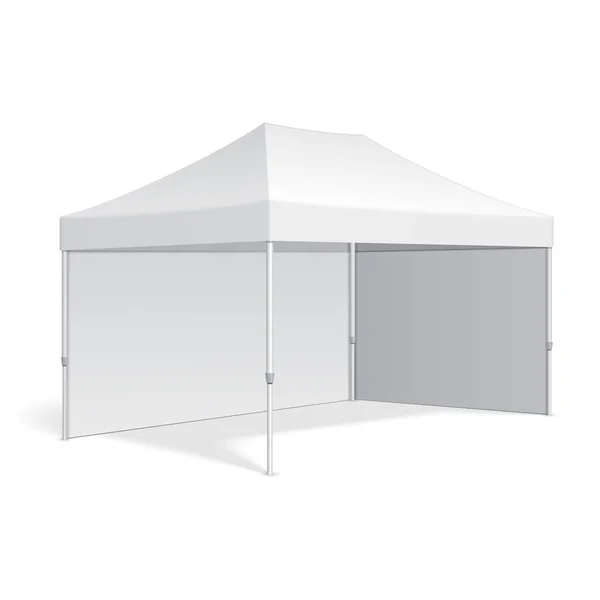 Mockup Publicidade Promocional Exterior Feira Eventos Pop Tent Mobile Marquee Vetor De Stock
