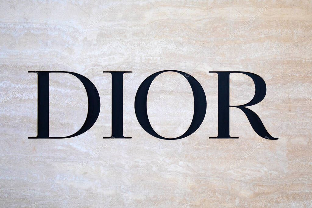 London, UK - February 26th 204: Dior logo above the entrance to their shop on New Bond Street in the Mayfair area of London, UK.