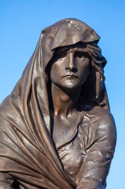 Stratford-Upon-Avon-Avon, İngiltere - 12 Şubat 2024: Leydi Macbeth 'in bir heykeli - İngiltere' nin Stratford-Upon-Avon kentindeki Gower Anıtı 'nın bir parçası, William Shakespeare' e adanmış ve oyunlarındaki kilit karakterler.