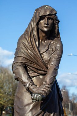 Stratford-Upon-Avon, UK - February 12th 2024: A sculpture of Lady Macbeth - part of the Gower Monument in Stratford-Upon-Avon, UK, dedicated to William Shakespeare and key characters from his plays. clipart