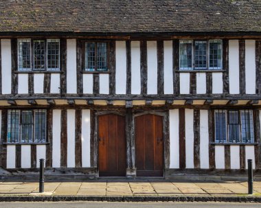Beautiful 15th Century almshouses in the historic town of Stratford-Upon-Avon, UK.   clipart