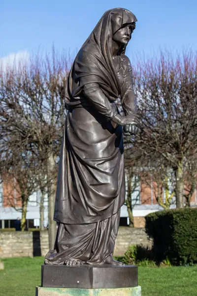 stock image Stratford-Upon-Avon, UK - February 12th 2024: A sculpture of Lady Macbeth - part of the Gower Monument in Stratford-Upon-Avon, UK, dedicated to William Shakespeare and key characters from his plays.