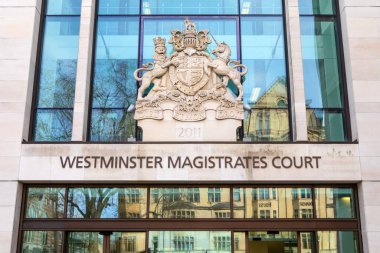 Londra, İngiltere - 4 Mart 2024: Westminster Sulh Mahkemesi, Marylebone Road, İngiltere.