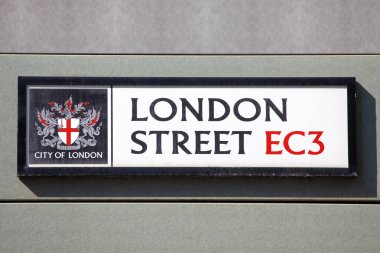 Londra, İngiltere - 17 Nisan 2023: Londra City, İngiltere 'de sokak tabelası.