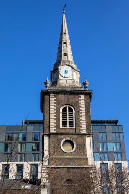 Tarihi St. Botolph Aldgate Kilisesi, Londra, İngiltere 'de..