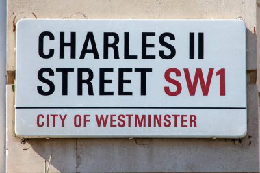 Londra, İngiltere - 20 Nisan 2023: Westminster, Londra, İngiltere 'de Charles II..