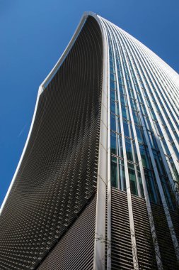 Muhteşem 20 Fenchurch Sokağı gökdeleni, aynı zamanda Walkie-Talkie Binası olarak da bilinir, Londra, İngiltere 'de..