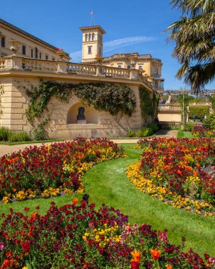 Isle of Wight, UK - May 3rd 2023: The stunning Osborne House - the former residence of Queen Victoria I, located in East Cowes on the Isle of Wight, UK. clipart