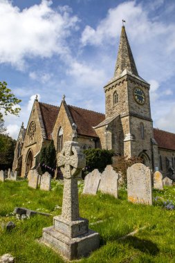 İsa Kilisesi 'nin dış cephesi, Sandown, İngiltere' nin Wight Adası 'ndaki Sandown tatil beldesinde..