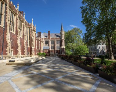 London, UK - May 26th 2023: The exterior of the Great Hall and Library at Lincoln's Inn - one of the historic Inns of Court in London, UK. clipart