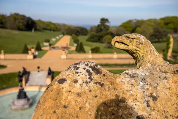 stock image Isle of Wight, UK - May 3rd 2023: Eagle sculpture on the terrace gardens at Osborne House - the former residence of Queen Victoria I, located in East Cowes on the Isle of Wight, UK.