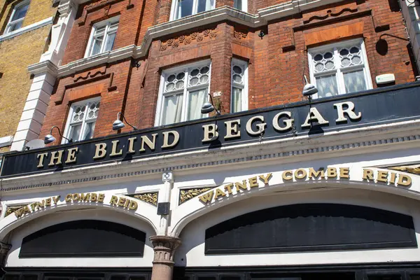 stock image London, UK - August 9th 2023: The Blind Beggar public house in Whitechapel, London - infamous for being the location where Ronnie Kray killed Georgie Cornell.