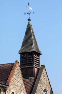 İngiltere 'nin Suffolk kentindeki tarihi Bury St. Edmunds kasabasındaki Moyses Hall müzesinin dış detayları..