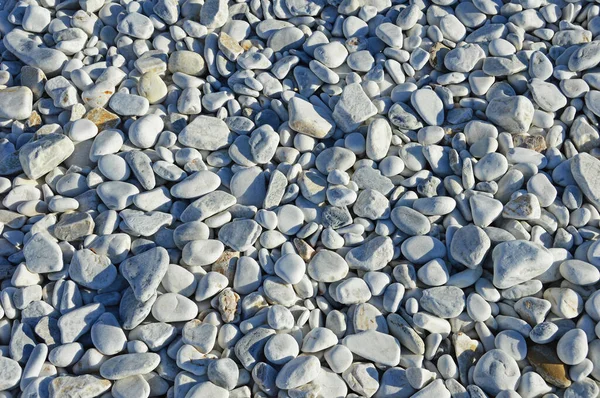 Různé Velikosti Oválné Kulaté Mramorové Oblázky Pobřeží Ligurského Moře Blízkosti — Stock fotografie
