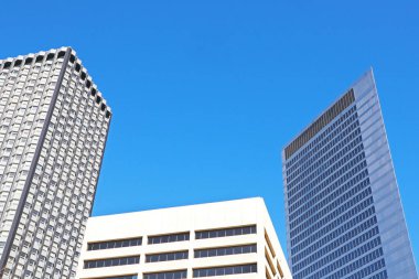 İş merkezindeki gökdelenler Kanada 'daki Dawntown of Calgary