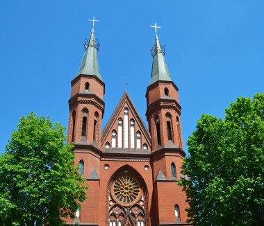 Wroclaw, Polonya 'daki Gliniana Caddesi' ndeki St. Henryk Kilisesi.