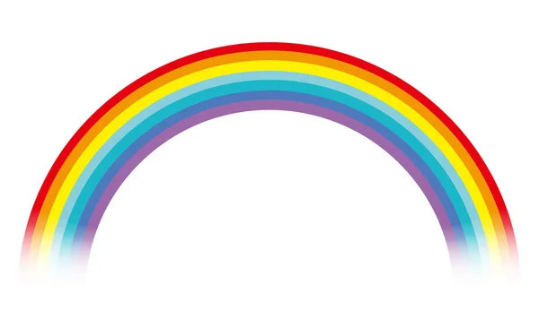 Vector Vibrant Rainbow Illustration Isolated White Background — Stockový vektor
