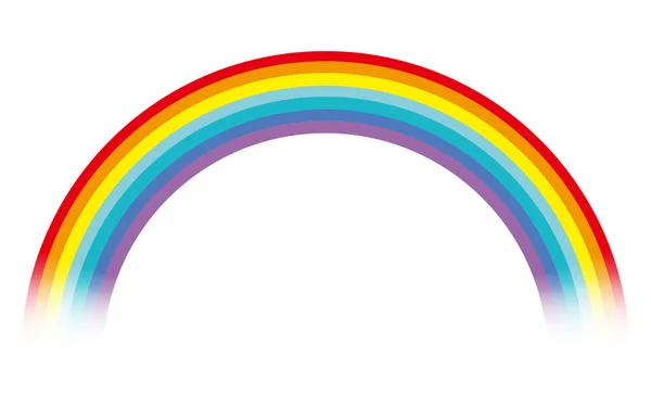 Vector Vibrant Rainbow Illustration Isolated On A White Background.