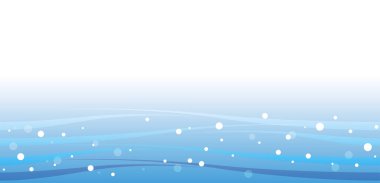 Beyaz bir arkaplanda izole edilmiş metin alanı olan Kusursuz Okyanus Arkaplan Resimleri. Yatay Olarak Tekrarlanabilir. 