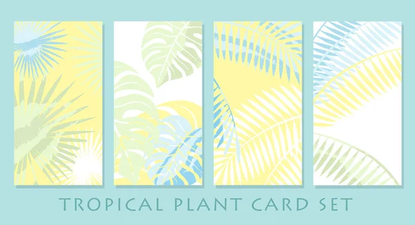 Vector Pastel Colored Summer Greeting Card Template Set Beach Ocean — стоковий вектор