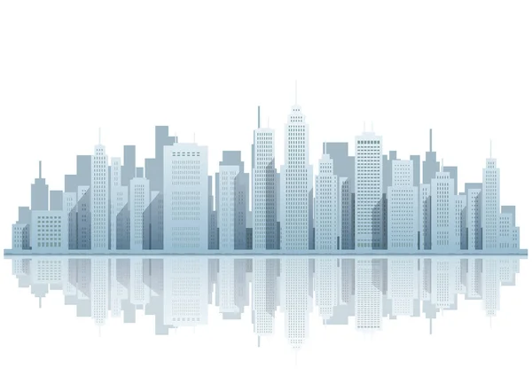 Cityscape Vector Illustration Skyscrapers Waterfront — стоковий вектор